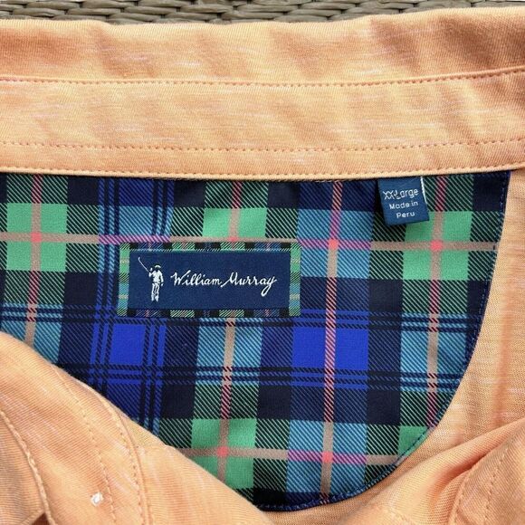 William Murray Shirt Adult 2XL XXL Pink Short Sleeve Casual Golf Polo Men's NWT - Picture 4 of 6